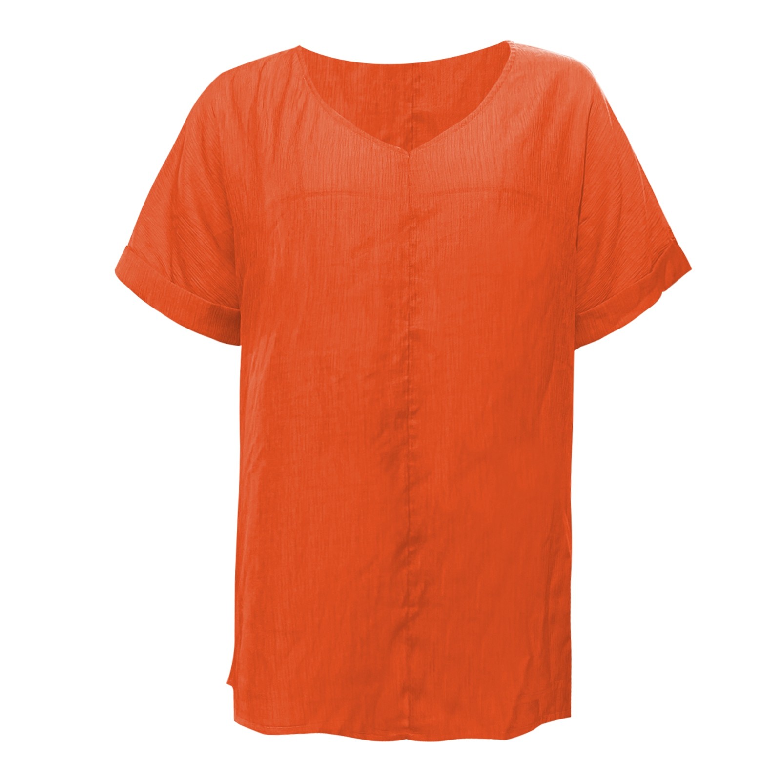 thumbnail image 4 of Jersey holgado de cuello en V grande para mujer - Top informal de manga tres cuartos para todas las estaciones, 4 of 5